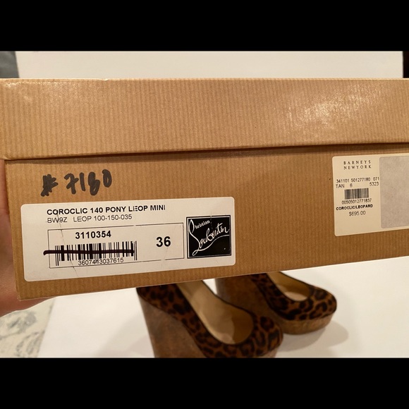 Christian Louboutin coroclic wedge leopard pumps
